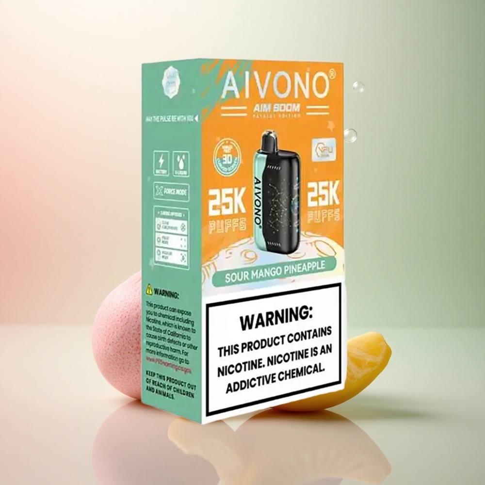 Aivono Aim Boom 25000 Puffs Syrlig Mango Ananas - 0% Nikotin 650mAh