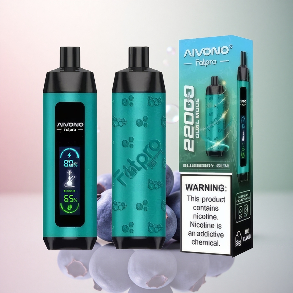 Aivono Aim Fatpro 22000 Puffs Blåbärsgeväret 5% Nikotin 600mAh