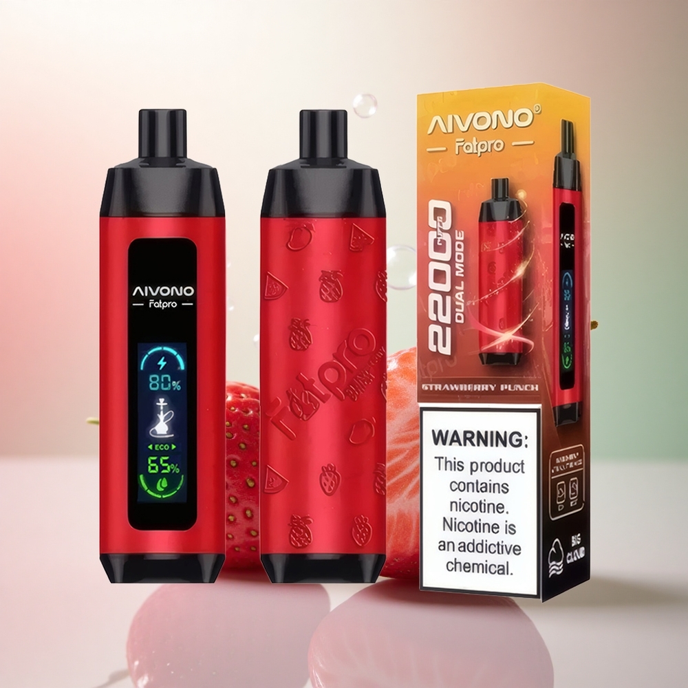 Aivono Aim Fatpro 22000 Puffs Jordgubb Punch 600mAh Nikotinfri