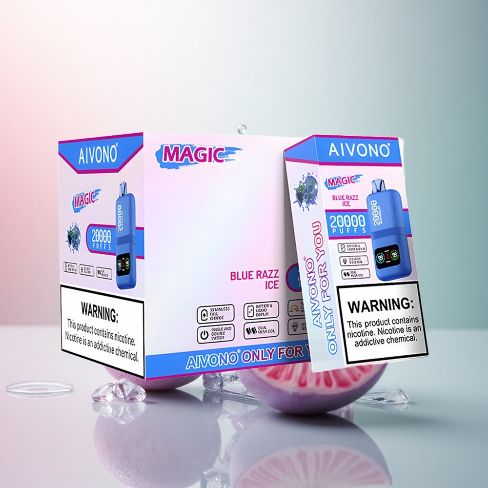 Aivono Aim Magic 20000 Puffs Blå Hallon Is 26ml 600mAh