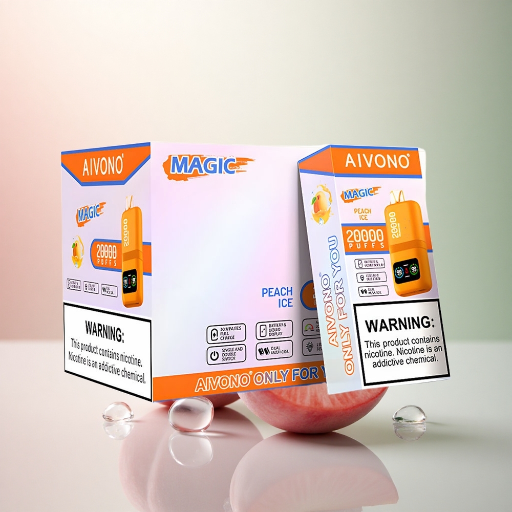 Aivono Aim Magic 20000 Puffs Persika Is med 5% Nikotin och 600mAh