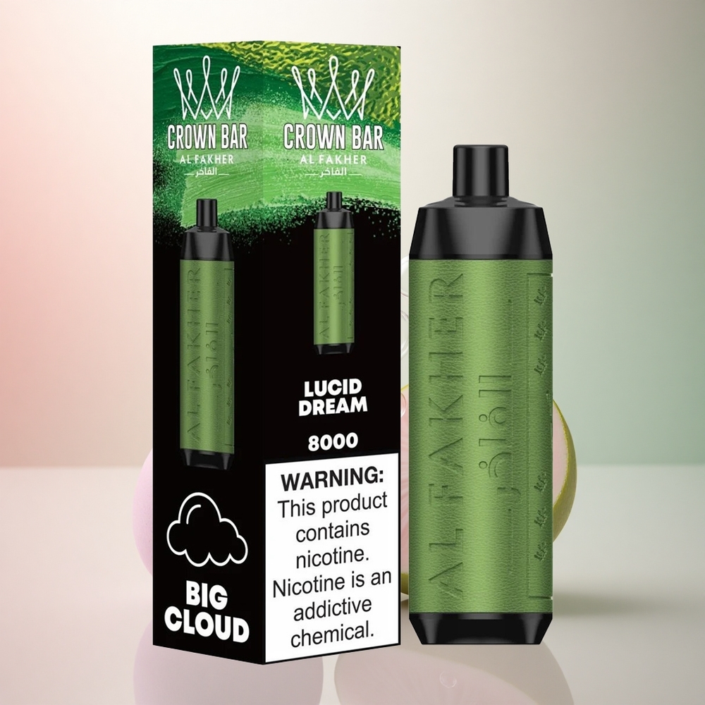 Al Fakher Crown Bar 8000 Crystal Klart Dröm 600mAh 18ml Nikotin