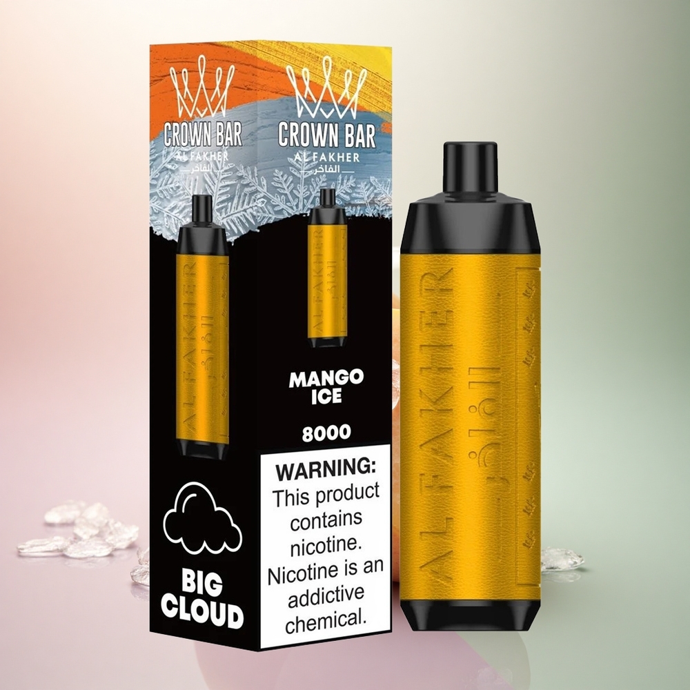 Al Fakher Crown Bar 8000 Crystal Mango Is med 5mg nikotin och 600mAh