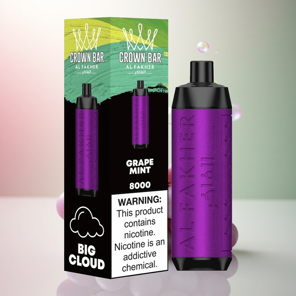 Al Fakher Crown Bar 8000 Crystal Vindmynt 600mAh 5mg Nikotin
