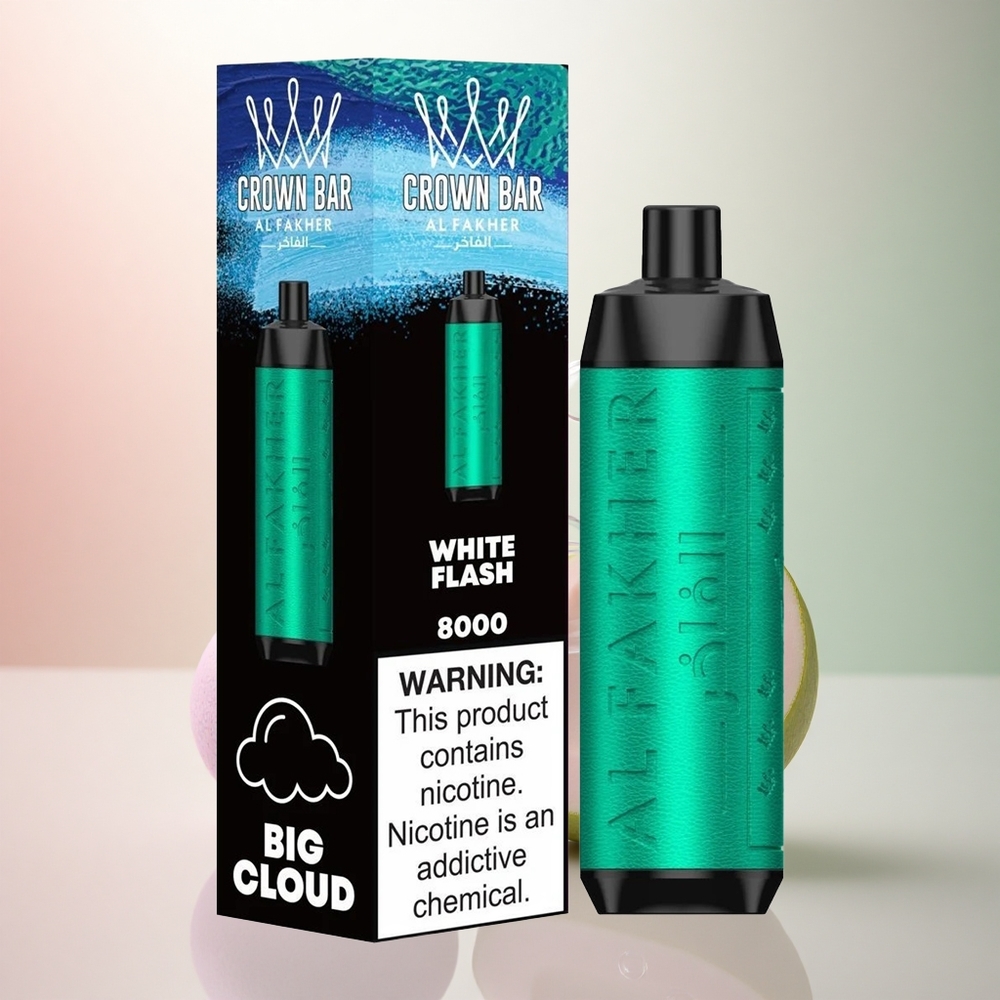 Al Fakher Crown Bar 8000 Crystal Vit Blits 600mAh 18ml Nikotin 5mg