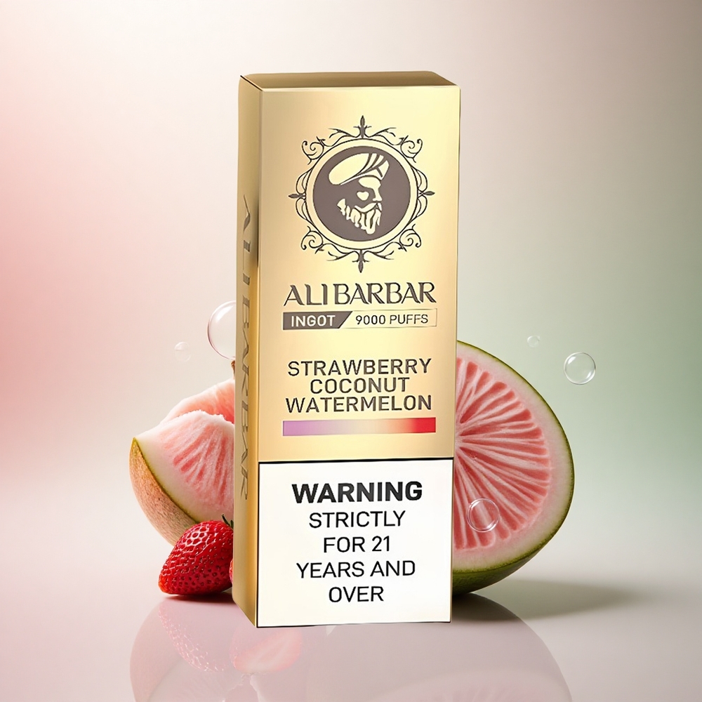Alibarbar Ingot 9000 Puffs Jordgubbs Kokos Vattenmelon 2350mAh 22ml