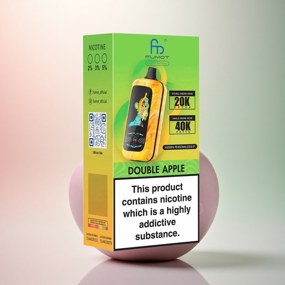 Fumot Digital Monkey 20000/40000 Puffs Dubbel Äpple Dual Mesh Coil 850 mAh