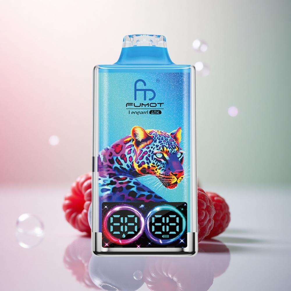 Fumot Leopard 40K Puffs Blåbär Hallon 5% Nikotin 700mAh Dual Mesh