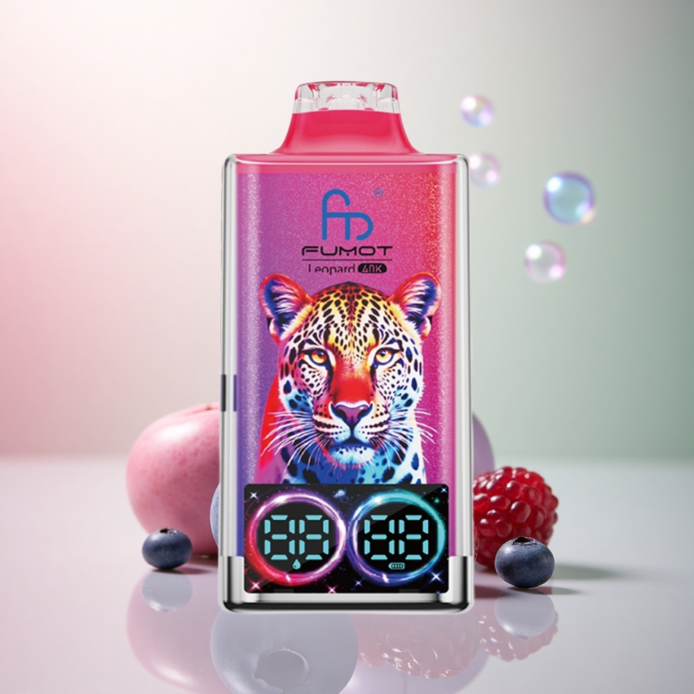 Fumot Leopard 40K Puffs Blåbär Körsbär Tranbär 5% Nikotin 700mAh Dual Mesh