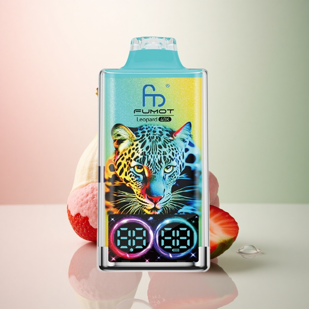 Fumot Leopard 40K Puffs Jordgubb Banan 5% Nikotin 700mAh Dual Mesh