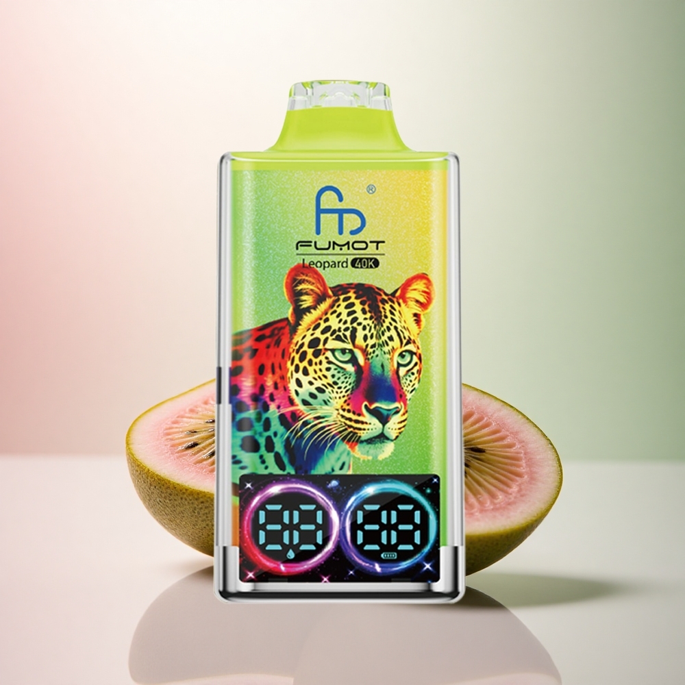 Fumot Leopard 40K Puffs Passionsfrukt Guava Kiwi 5% Nikotin 700mAh Dual Mesh