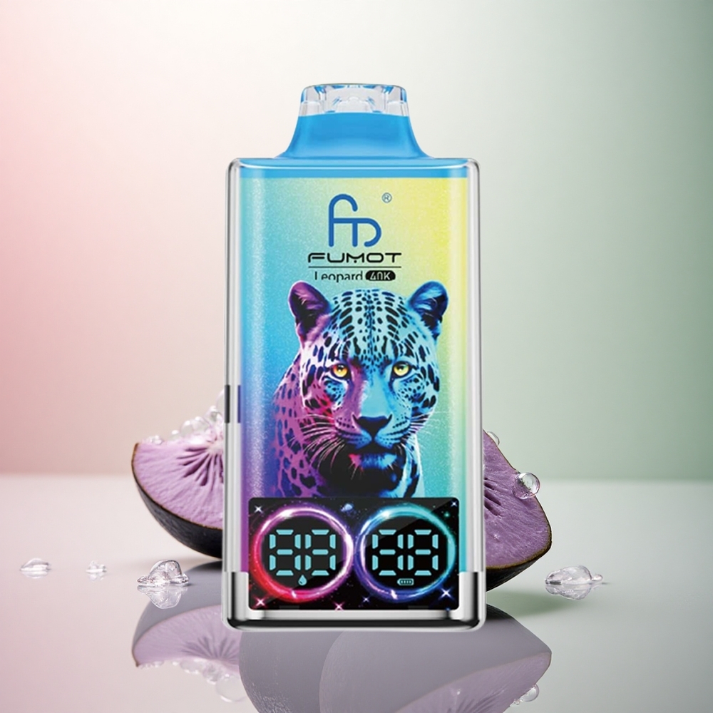 Fumot Leopard 40K Puffs Svart Drake Is 5% Nikotin Dual Mesh 700mAh