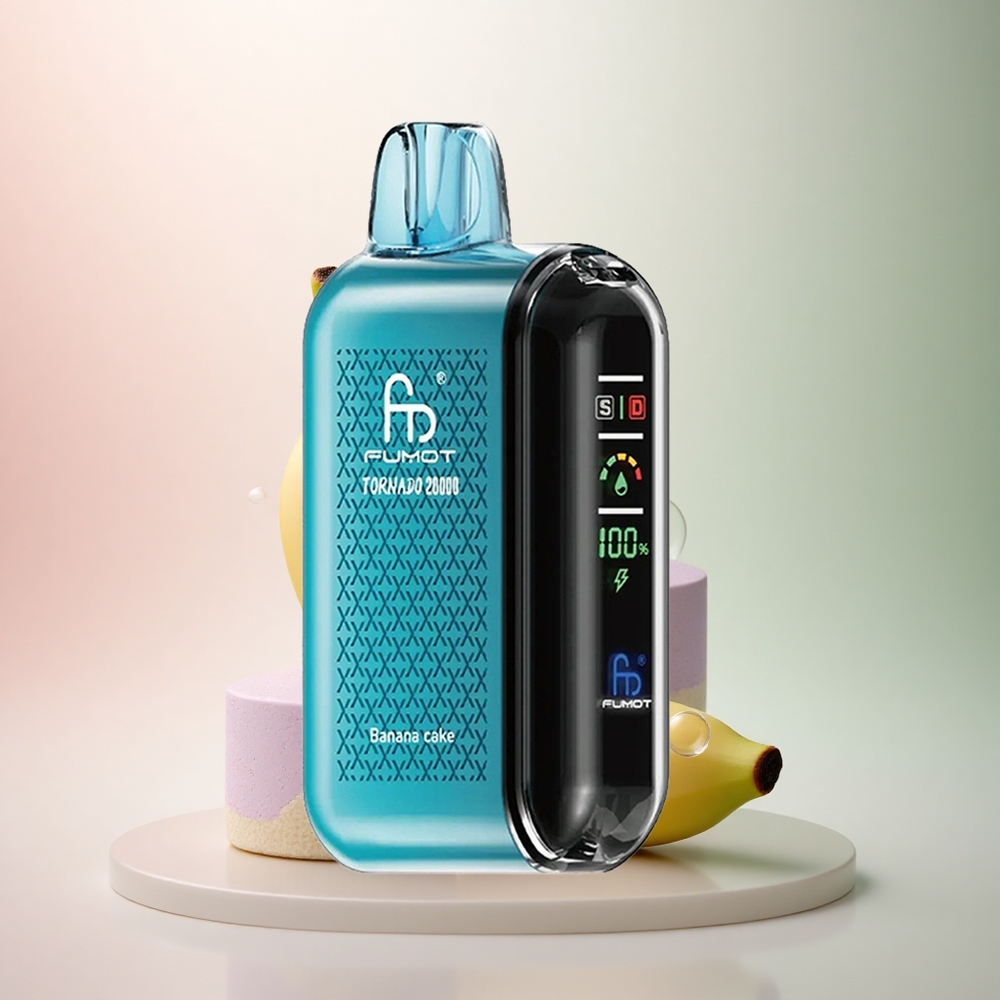 Fumot Tornado 20000 Puffs Banankaka med 850mAh och Dual Mesh Coil