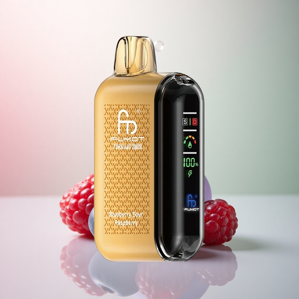 Fumot Tornado 20000 Puffs Blåbär Sur Hallon med Dual Mesh Coil och 850mAh