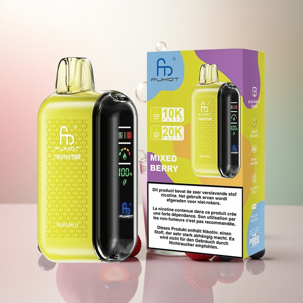 Fumot Tornado 20000 Puffs Blandade Bär Dual Mesh Coil 850mAh
