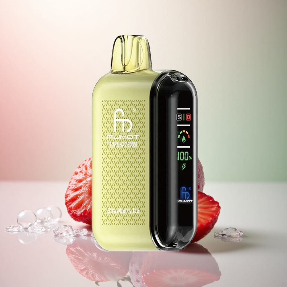 Fumot Tornado 20000 Puffs Jordgubb Glass 20ml 850mAh 2% Nikotin