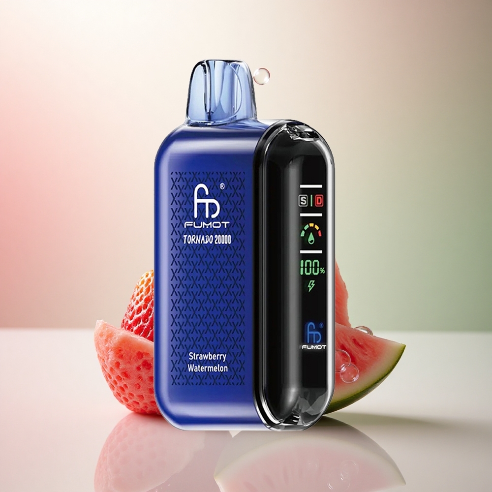 Fumot Tornado 20000 Puffs Jordgubb Vattenmelon Dual Mesh Coil 850mAh
