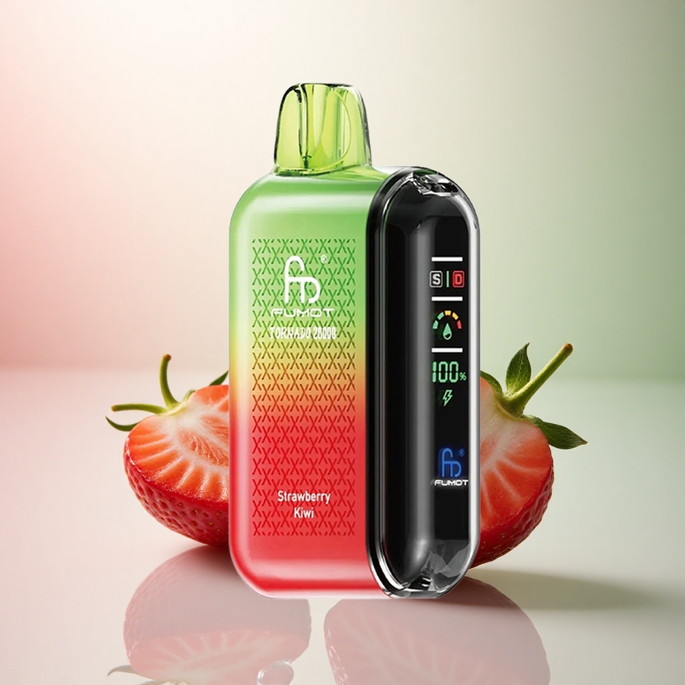 Fumot Tornado 20000 Puffs Jordgubbe Kiwi Dual Mesh Coil 850mAh