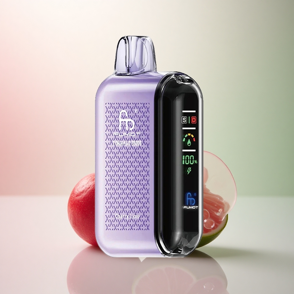 Fumot Tornado 20000 Puffs Körsbär Lime Dual Mesh 850mAh 2% Nikotin