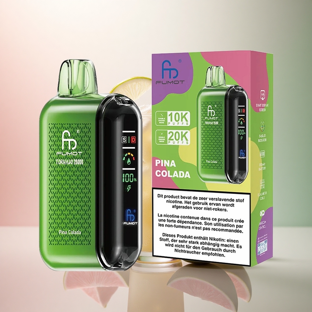 Fumot Tornado 20000 Puffs Pina Colada Dual Mesh Coil 850mAh