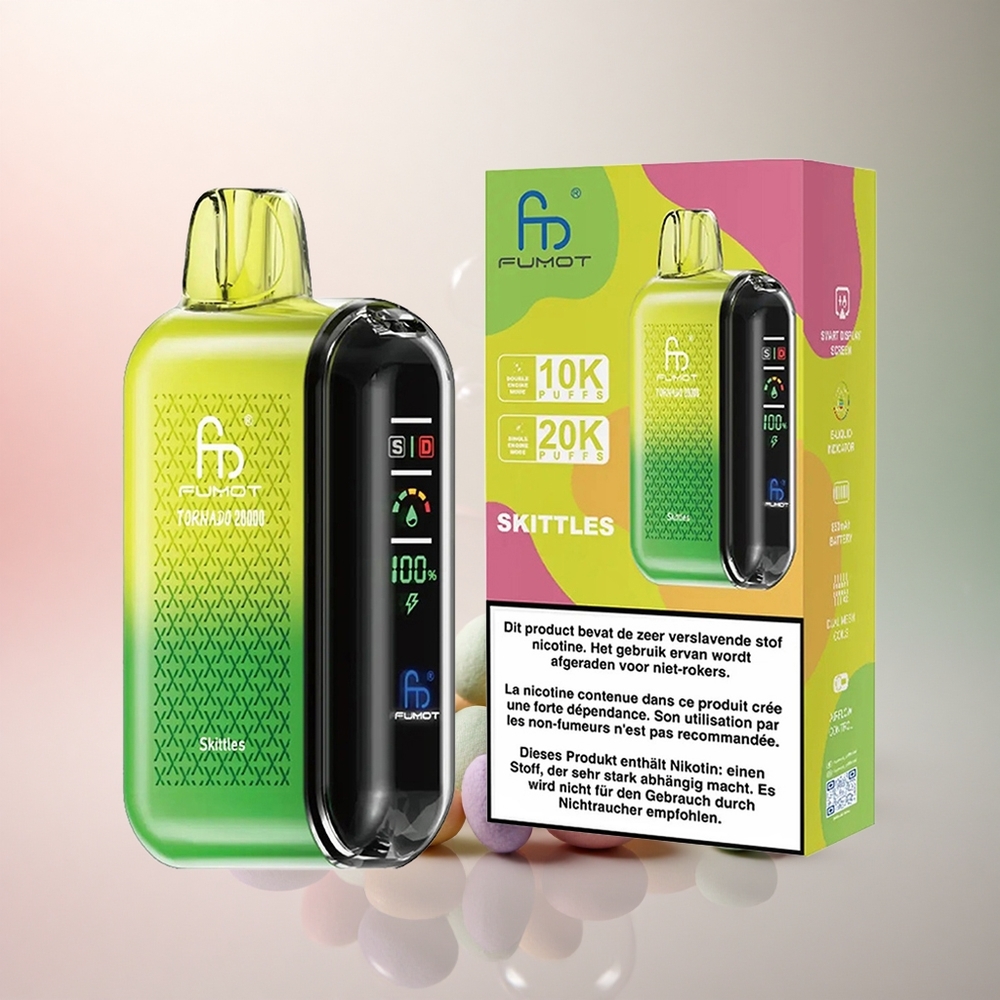 Fumot Tornado 20000 Puffs Skittles Dual Mesh 20ml 850mAh