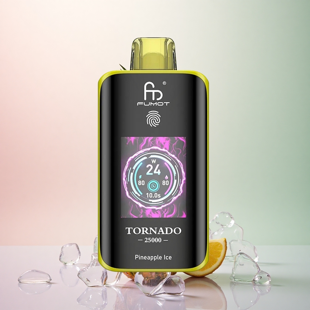 Fumot Tornado 25000 Puffs Ananas Is med HD-skärm och 700mAh