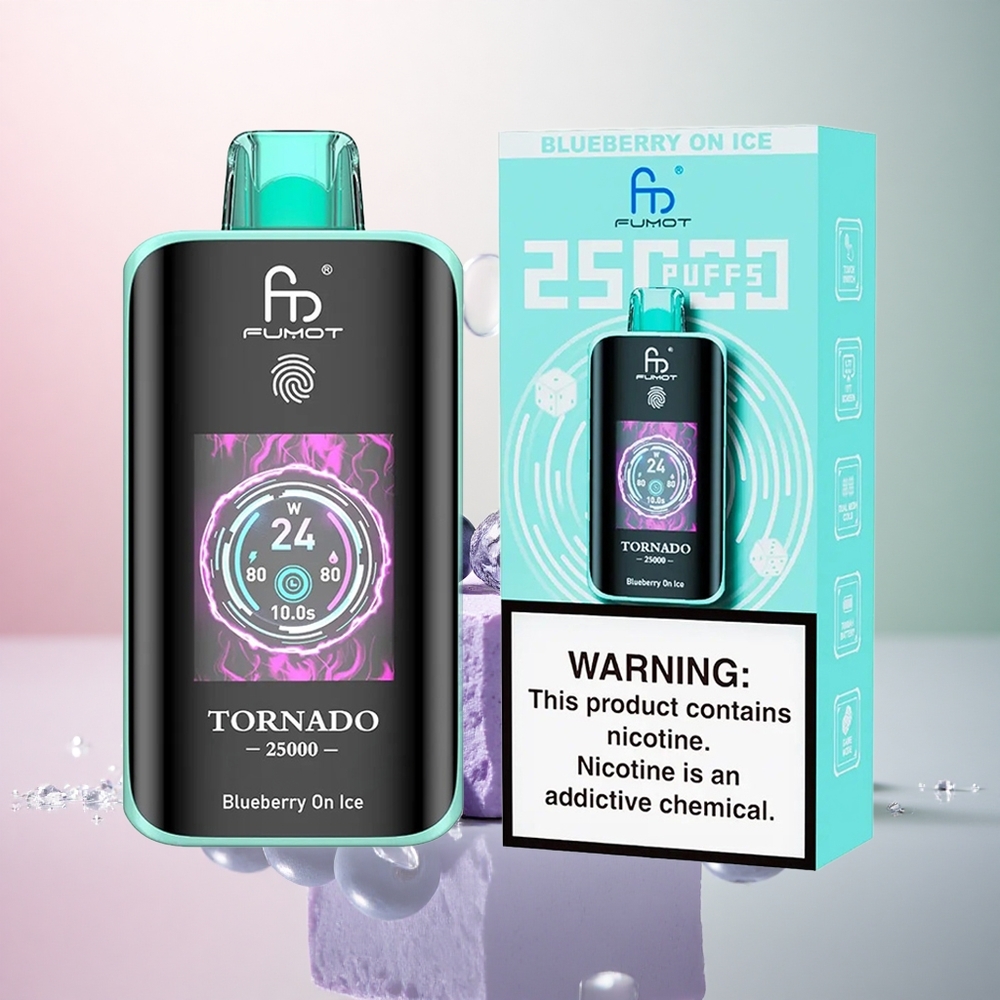 Fumot Tornado 25000 Puffs Blåbär på Is med 700mAh och 20ml