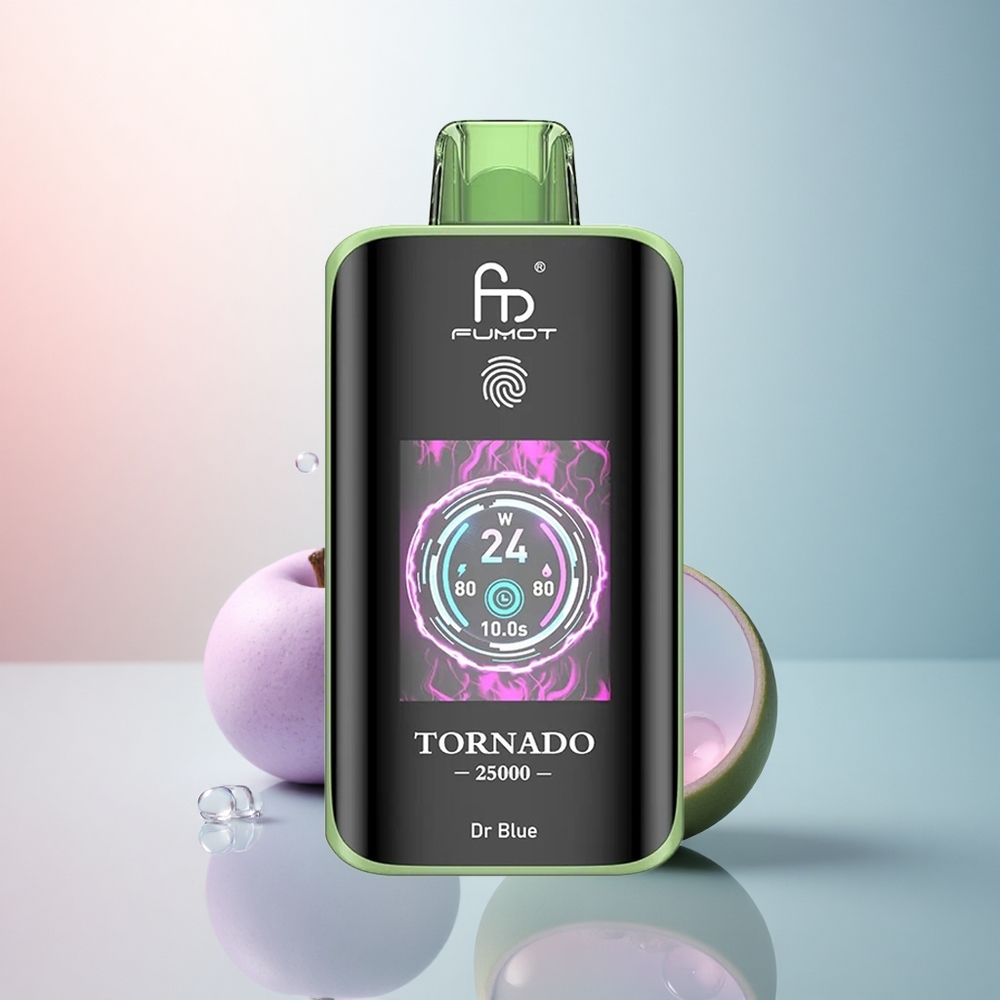 Fumot Tornado 25000 Puffs Dr Blå HD-skärm 700mAh 20ml