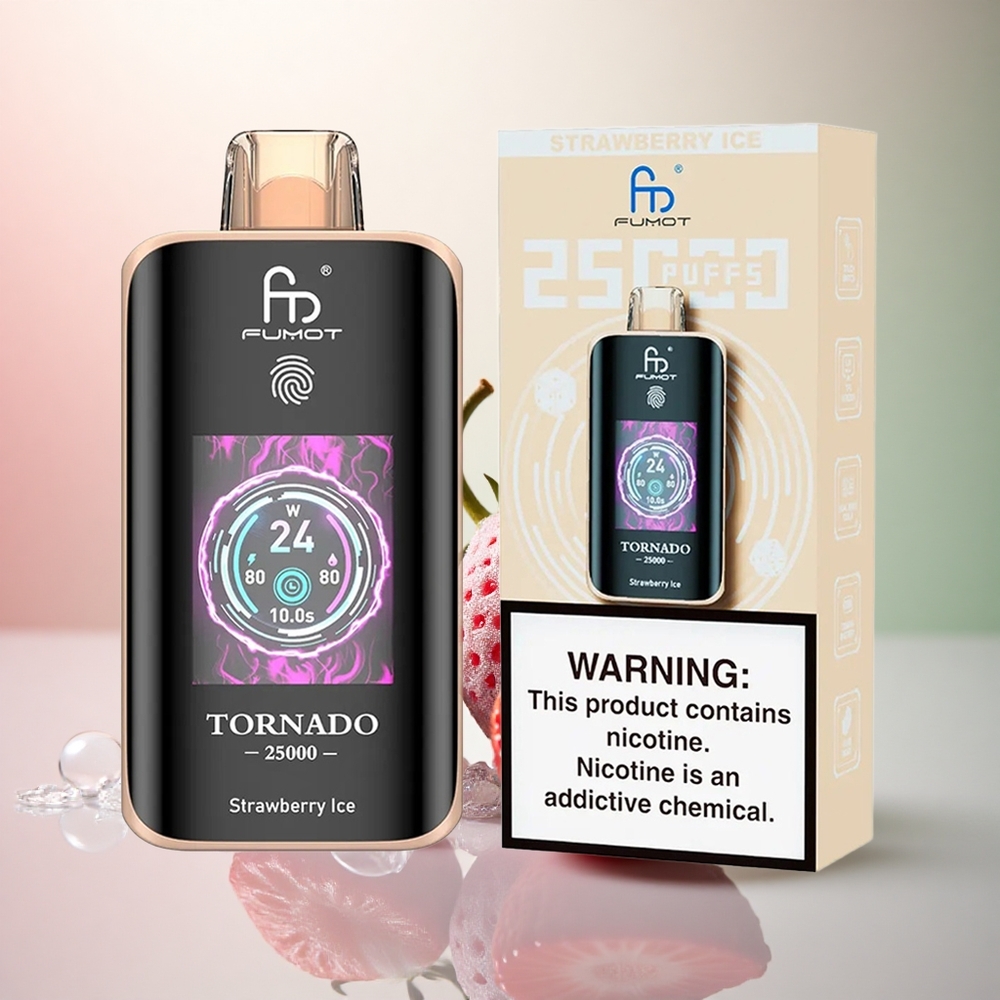 Fumot Tornado 25000 Puffs Jordgubb Glass 700mAh 20ml Nikotin