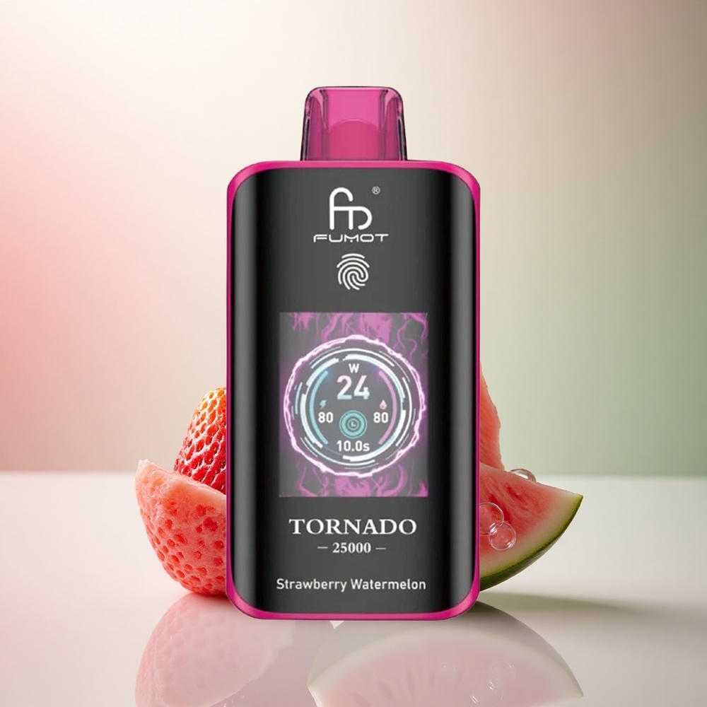 Fumot Tornado 25000 Puffs Jordgubb Vattenmelon HD Skärm 700mAh 20ml