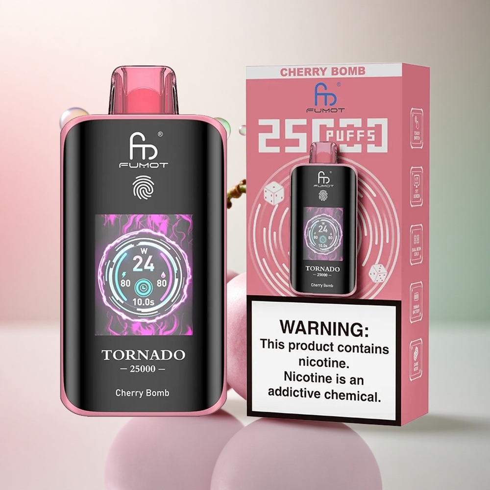 Fumot Tornado 25000 Puffs Körsbärsbomb 700mAh 20ml Nikotin