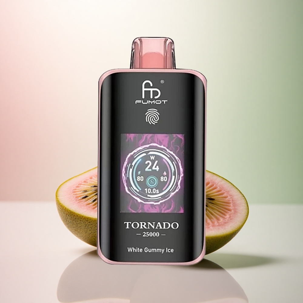 Fumot Tornado 25000 Puffs Kiwi Passionsfrukt Guava HD Skärm 700mAh 20ml