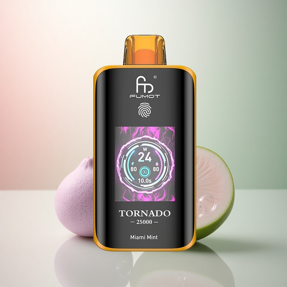 Fumot Tornado 25000 Puffs Miami Mint HD Skärm 700mAh 20ml Nikotin