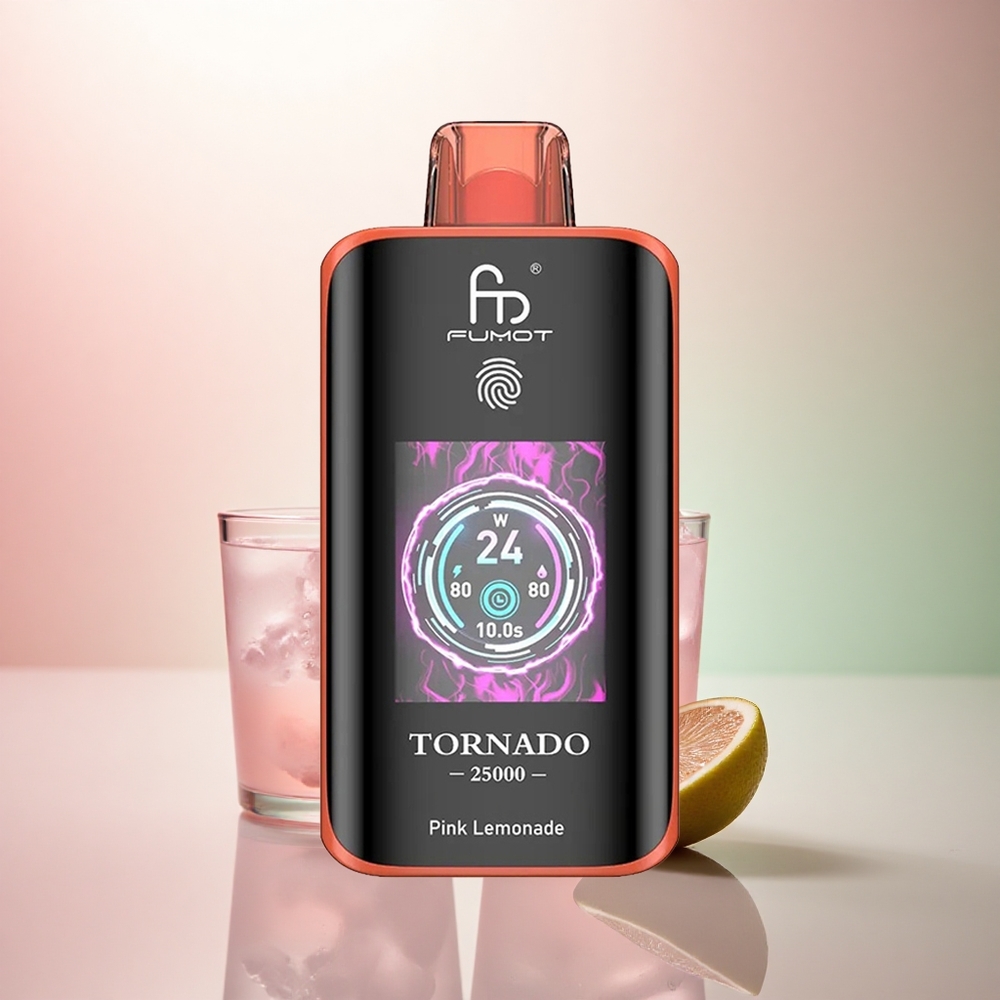 Fumot Tornado 25000 Puffs Rosa Lemonad med 700mAh och 20ml