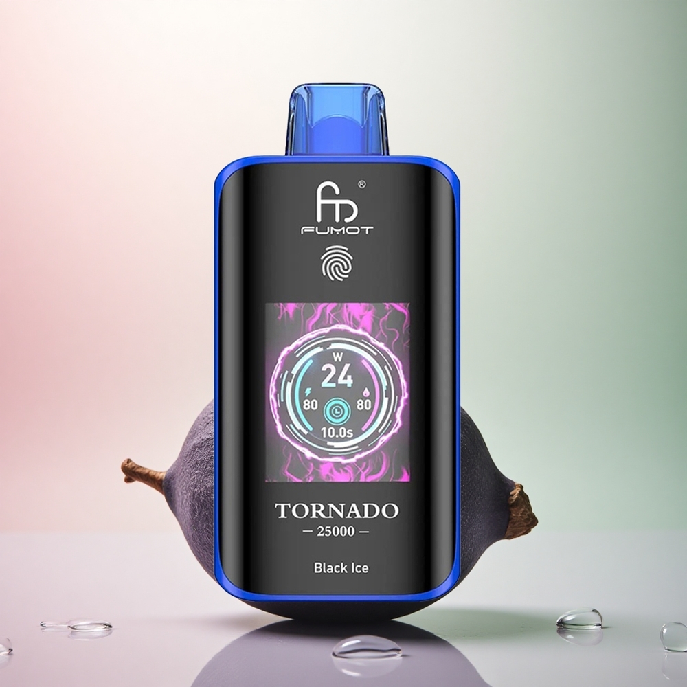 Fumot Tornado 25000 Puffs Svart Is 20ml Nicotin 5% 700mAh