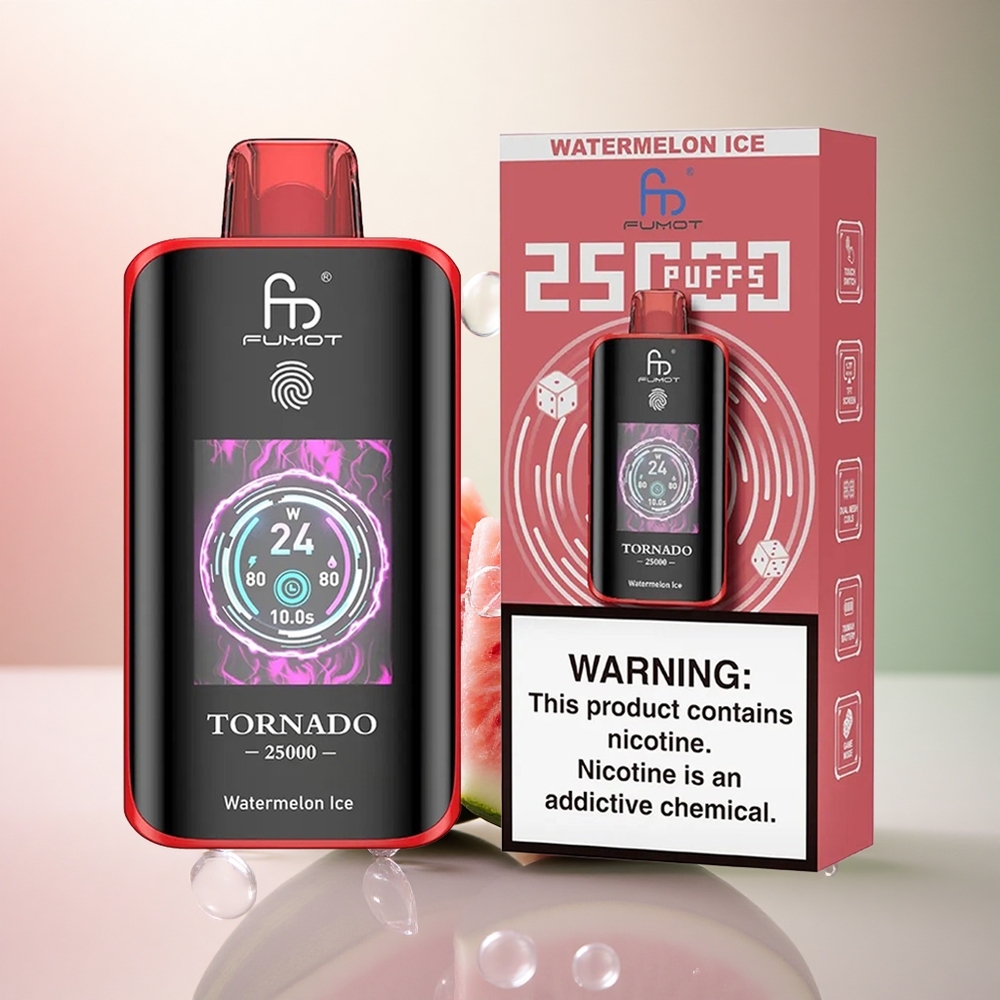 Fumot Tornado 25000 Puffs Vattenmelonskräm HD Skärm 700mAh