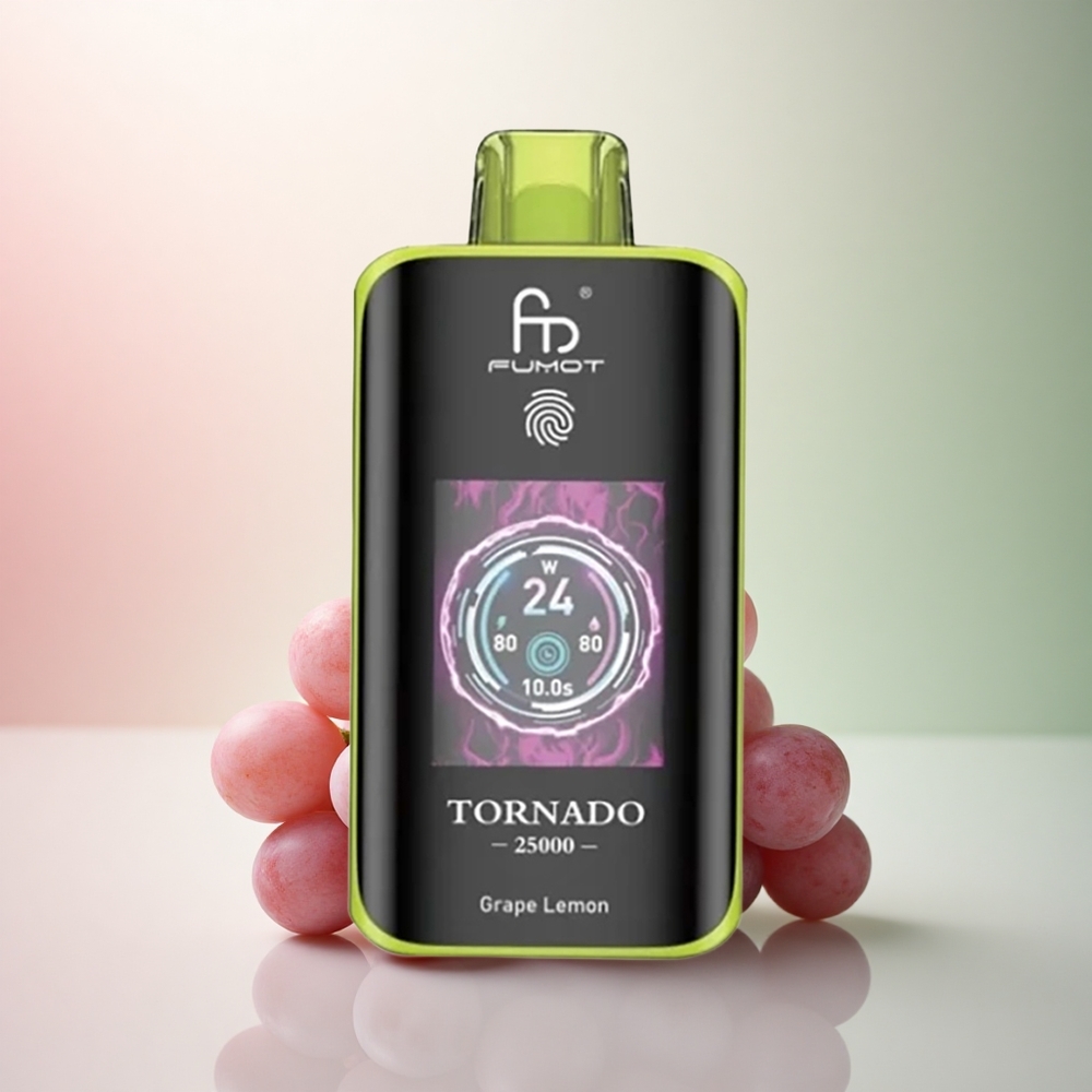 Fumot Tornado 25000 Puffs Vindruva Citron HD Skärm 700mAh