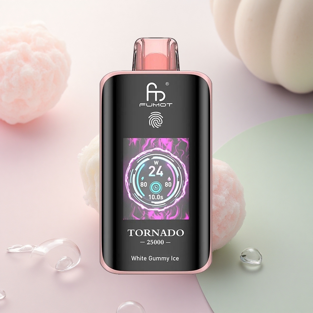 Fumot Tornado 25000 Puffs Vit Gummibjörn Is med 700mAh och 3% nikotin