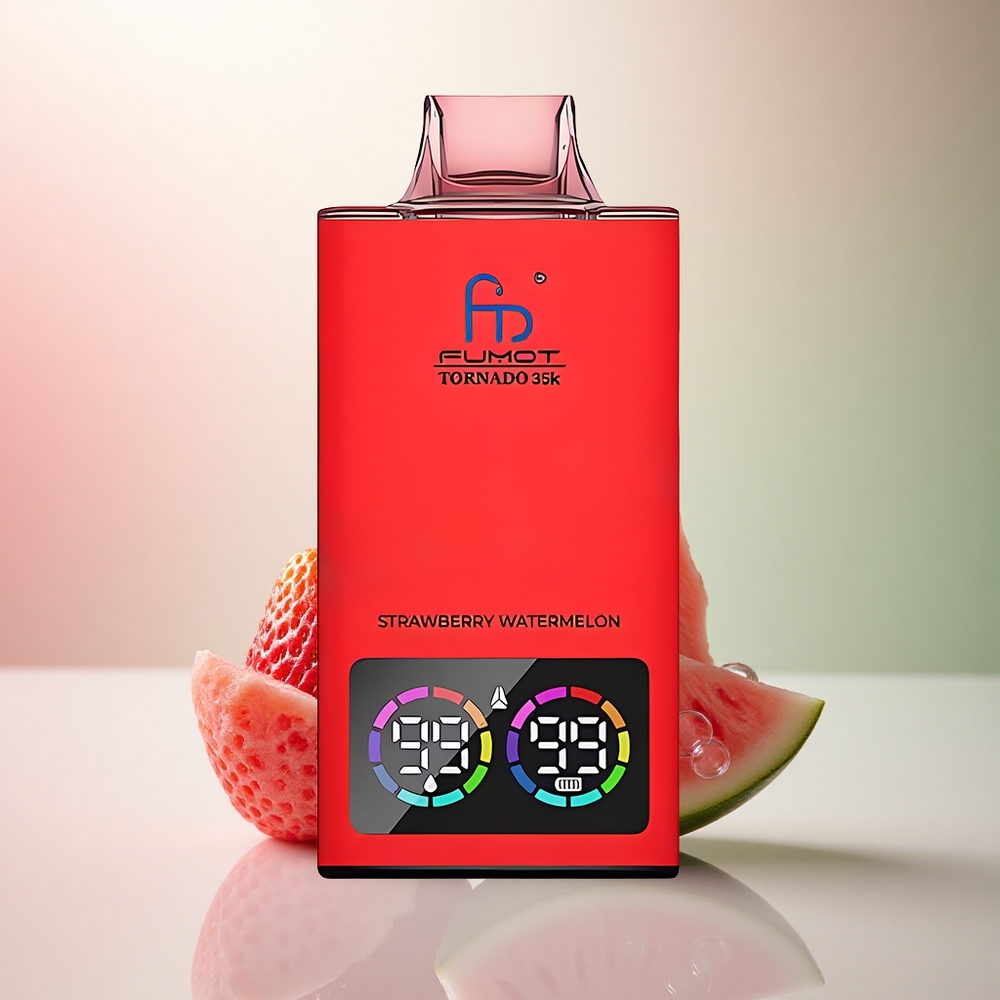 Fumot Tornado 35000 Puffs Jordgubb Vattenmelon Dual Mesh 15ml 700mAh USB-C