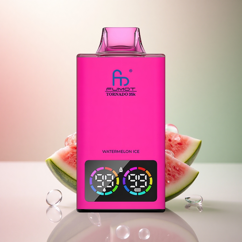Fumot Tornado 35000 Puffs Vattenmelon Is med Dual Mesh Coil & 700 mAh