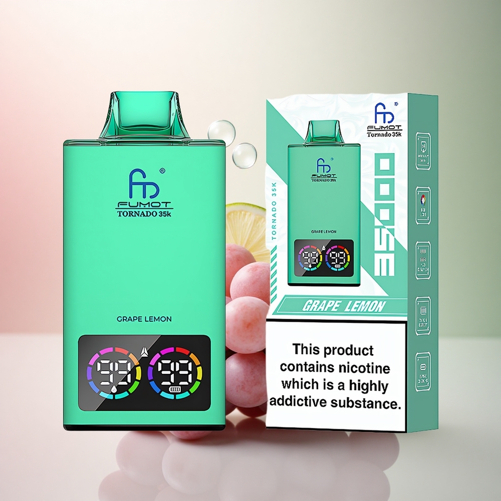 Fumot Tornado 35000 Puffs Vin Citron Dual Mesh Coil 15ml E-juice 700 MAH Battery