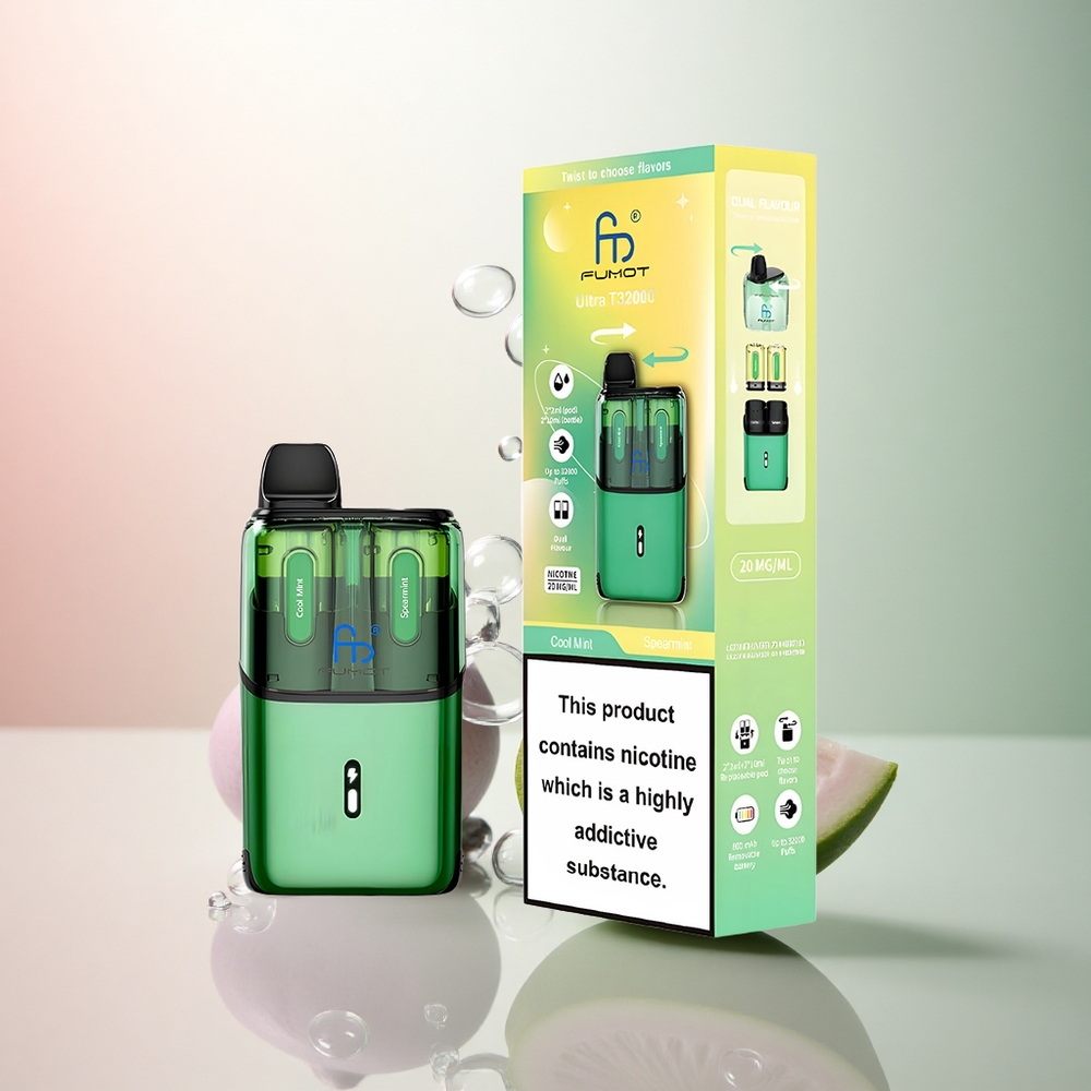 Fumot Ultra T32000 Puffs Frisk Mynta - Gröna Myntan med 20mg Nikotin och 800mAh