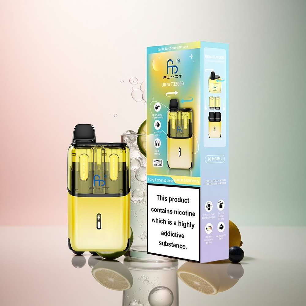 Fumot Ultra T32000 Puffs Friskt Citron & Blåbär - 800mAh Batteri & 20mg Nikotin