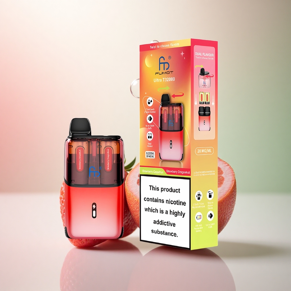 Fumot Ultra T32000 Puffs Jordgubb Drufrukta - Jordgubb Dragonfrukt med 800mAh och 20mg nikotin