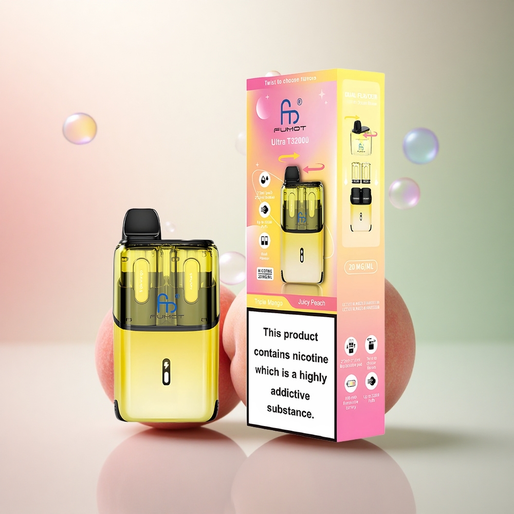 Fumot Ultra T32000 Puffs Trippel Mango - Saftig Persika med 20mg Nikotin och 800mAh