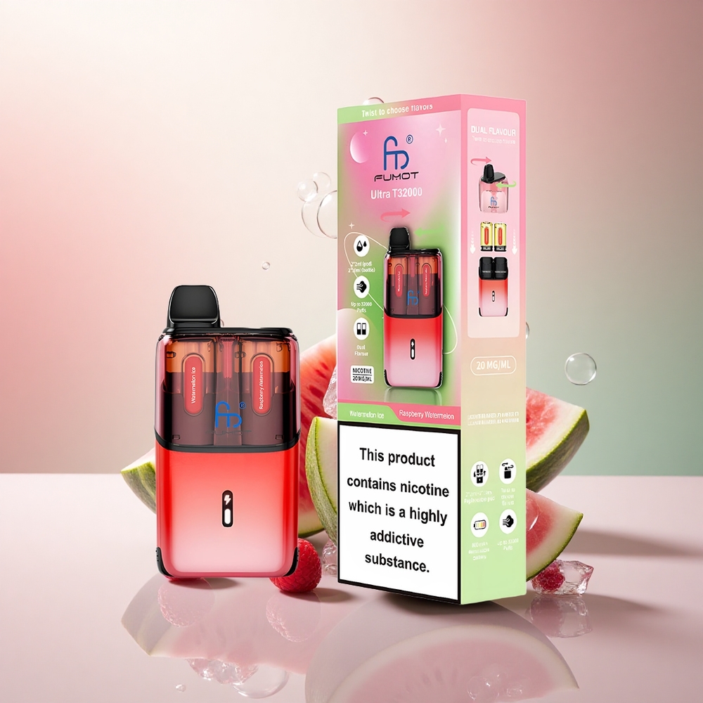 Fumot Ultra T32000 Puffs Vattenmelonskaka - Hallon Vattenmelon 20mg Nikotin 800mAh