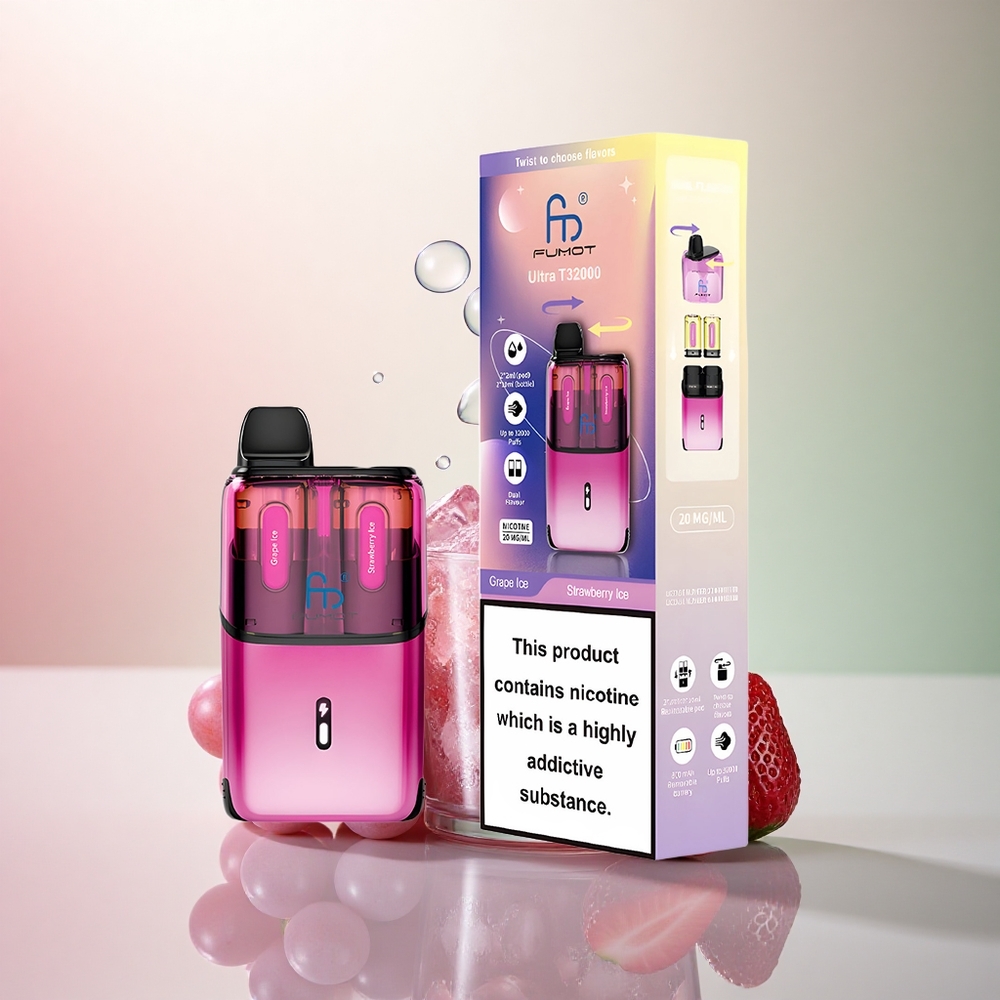 Fumot Ultra T32000 Puffs Vindruvis - Jordgubbvis med 800mAh & 20mg nikotin