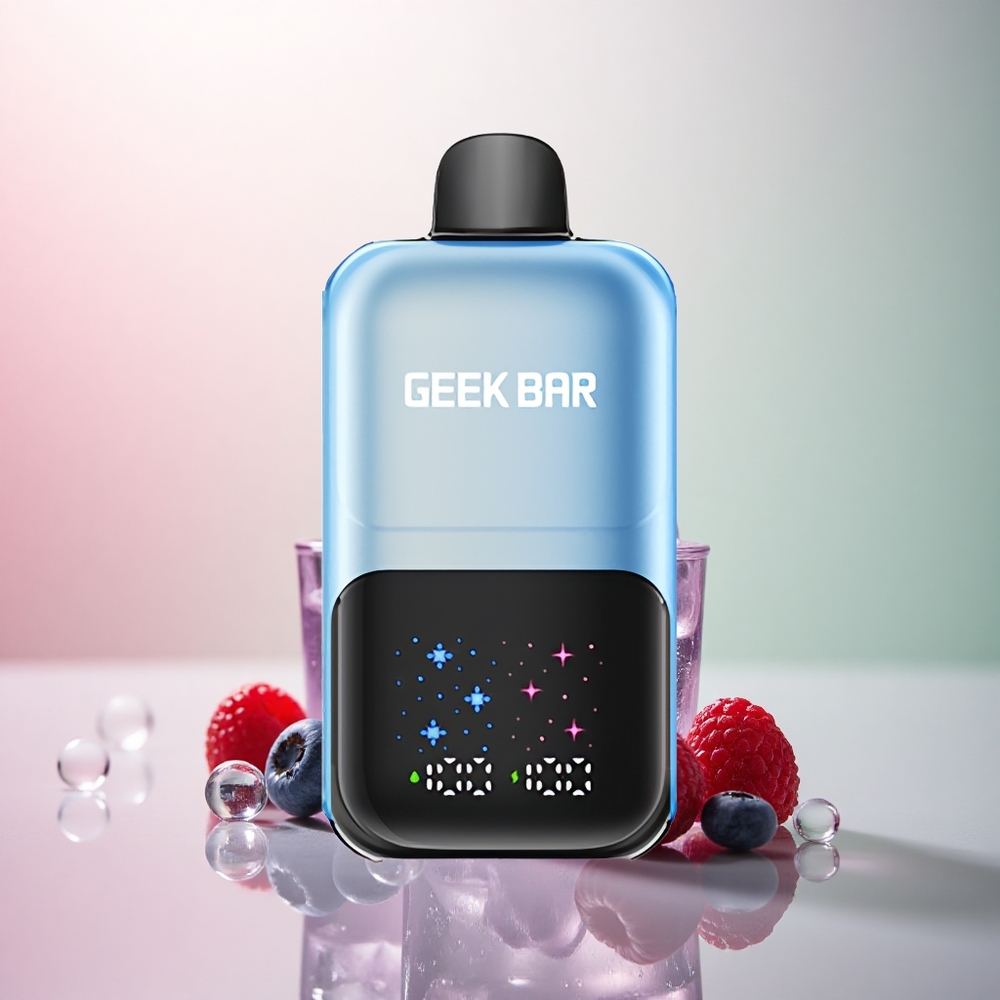GEEK BAR 2GO 20ml 50000 Puffs Blåbär Hallon Is med 5% Nikotin och 20mL Tank