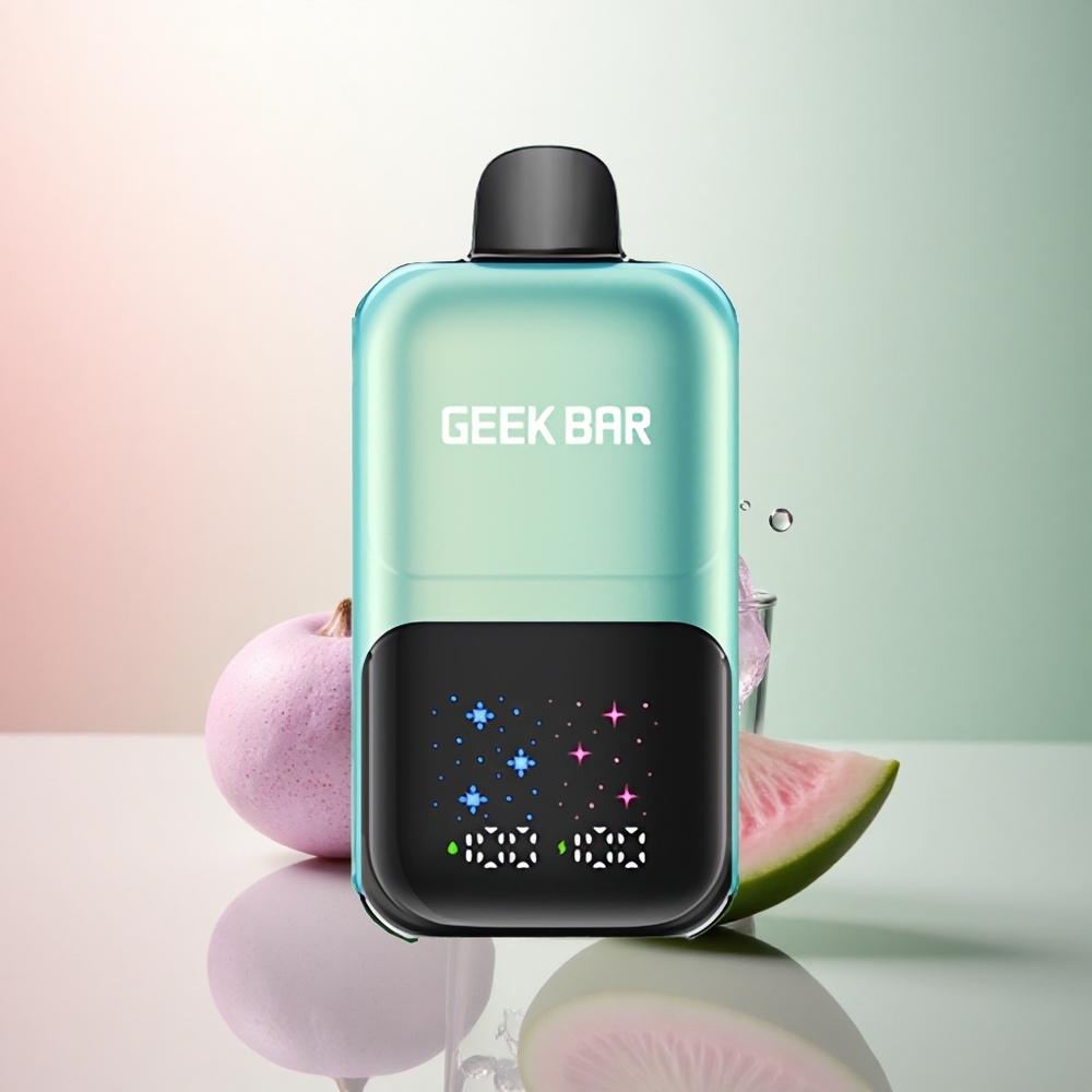 GEEK BAR 2GO 20ml 50000 Puffs Fräsch Mynta Is - Interaktiv Stor Skärm, Justerbar Smak/Kyla, 5% Nikotin