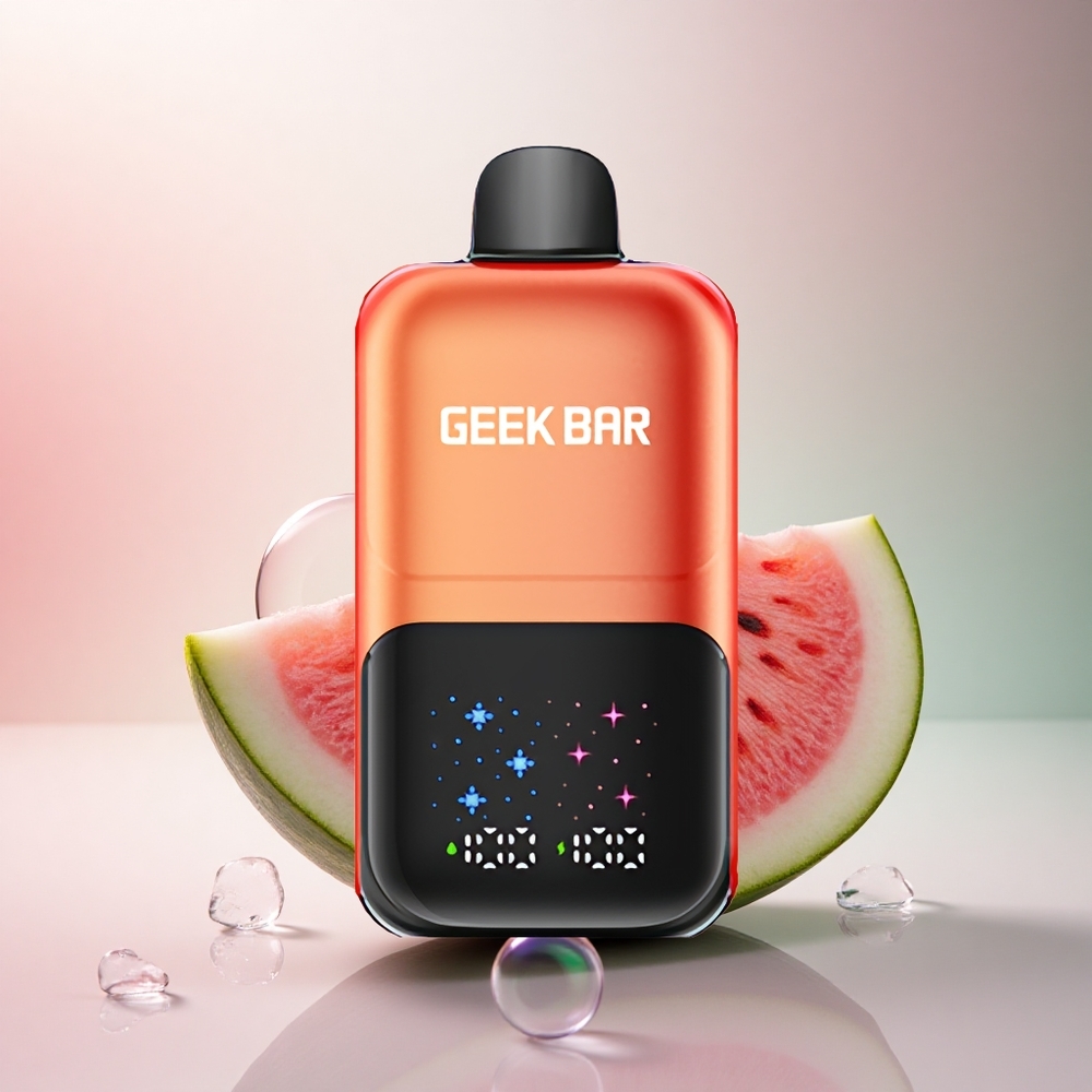 GEEK BAR 2GO 20ml 50000 Puffs Vattenmelonsbubbligtuggummigelé med interaktiv stor skärm och laddningsbart batteri